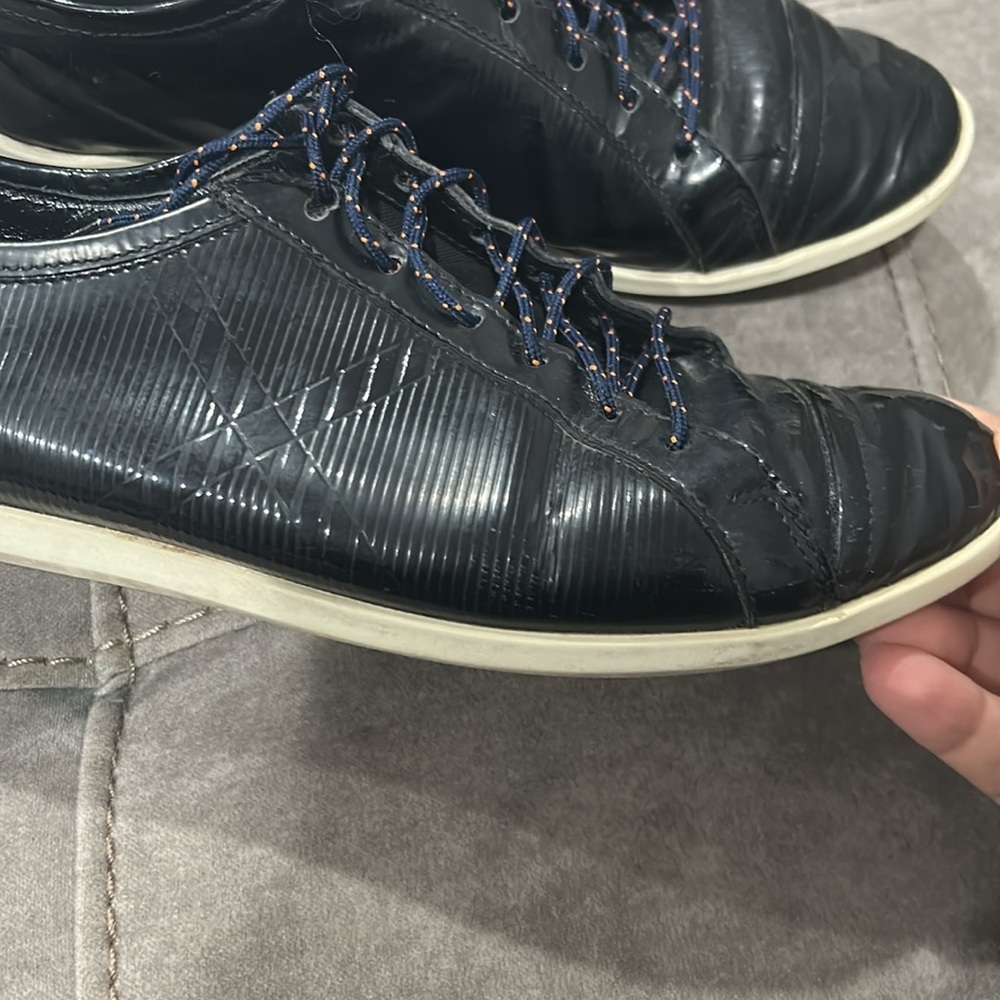 - Burberry vintage black leather sneakers size 37 - Picture 2 of 8